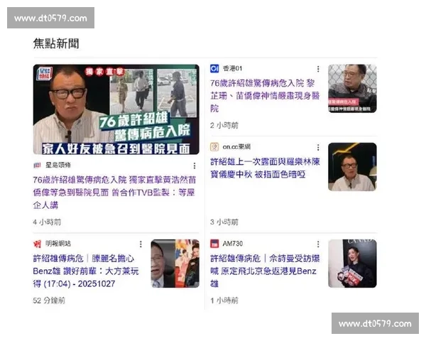 76 岁 “欢喜哥” 许绍雄病危入院，20 余位好友急探